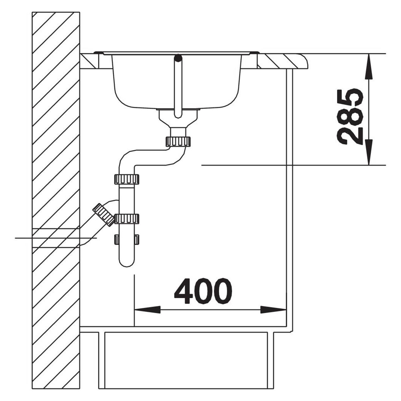 Poza Chiuveta BLANCO FLEX, Mini, inox, Linen - 512032 [3]
