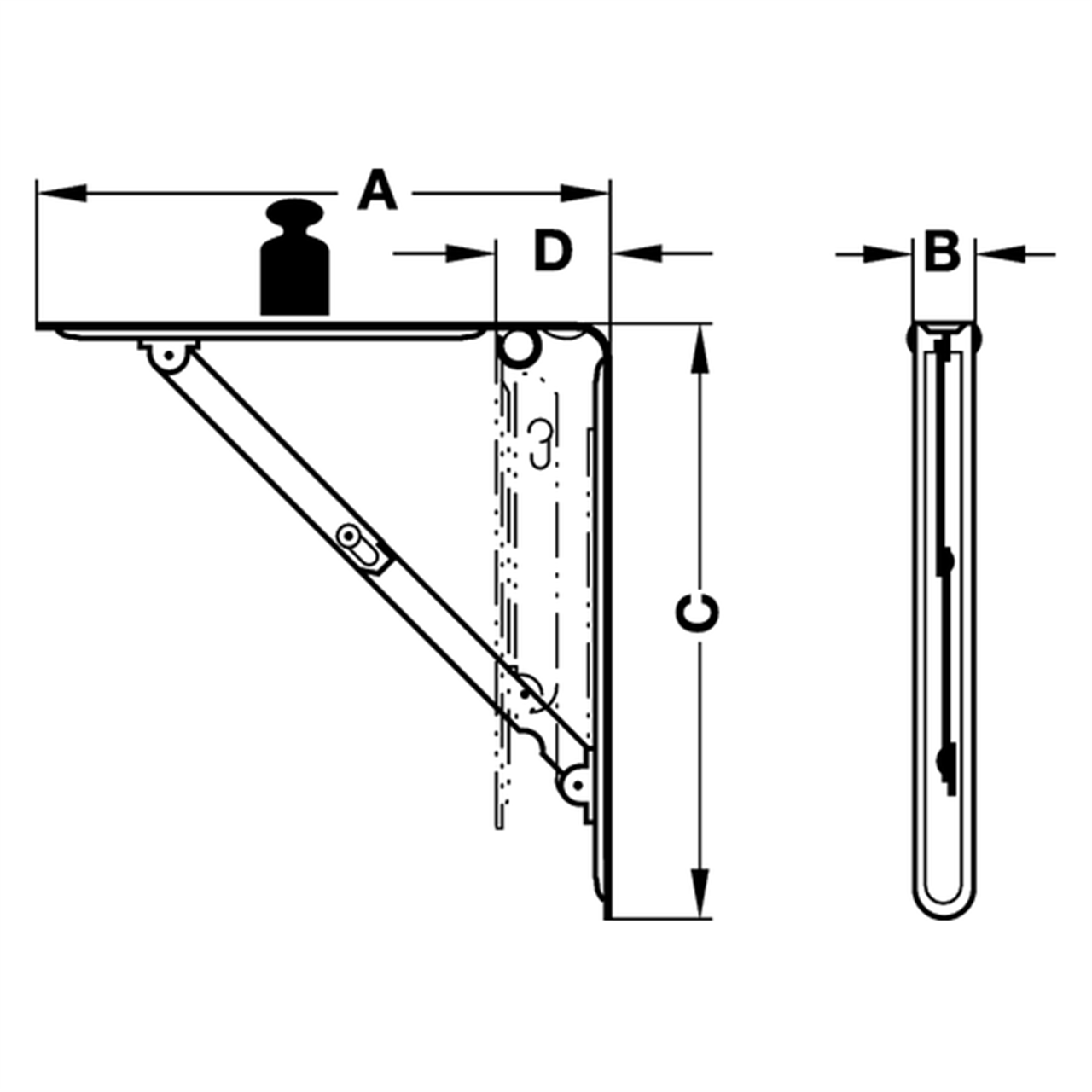 Poza Consola, 85kg, otel, alba - 287.40.xxx [2]