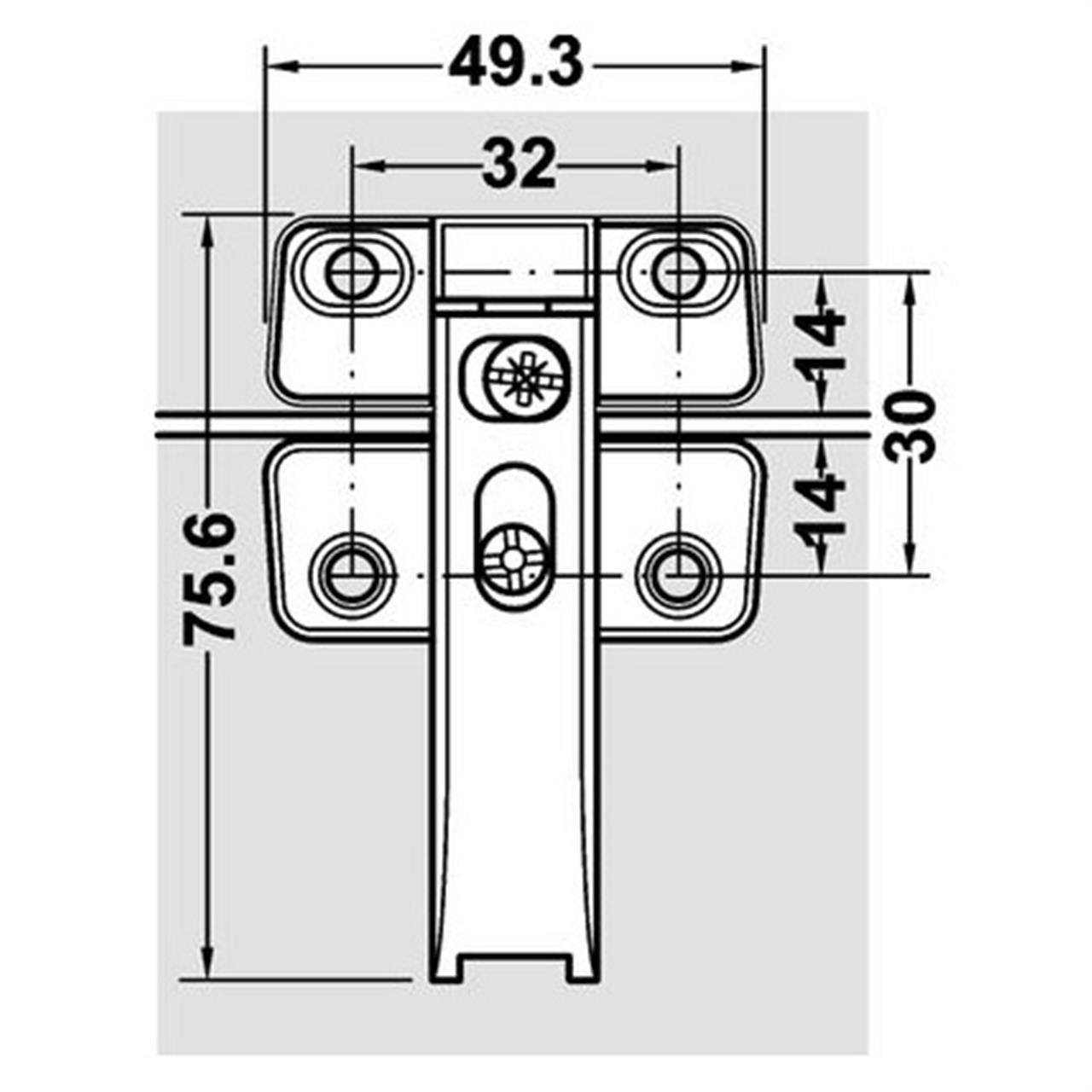 Poza Senso frant, balama de mijloc cu reglaj trimidensional - 372.64.796 [3]