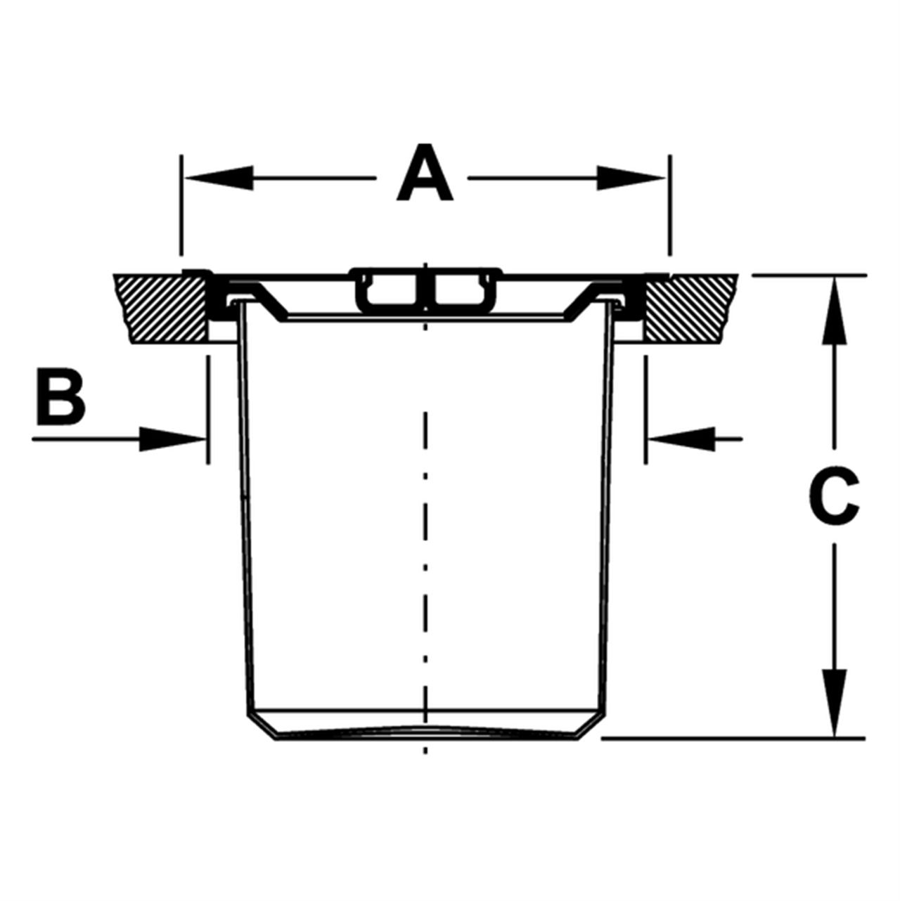 Poza Cos gunoi, incastrat in blat, inox - 502.94.xxx [2]