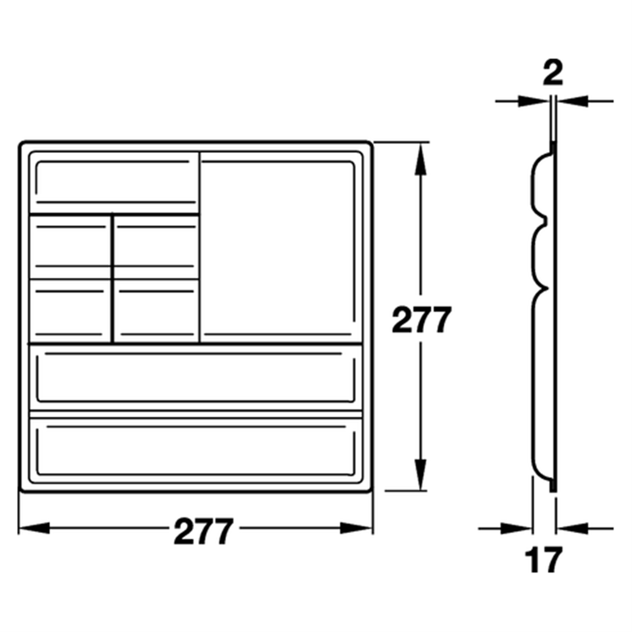Poza Glisiera/Sertar Tavita ustensile - 818.03.054 [2]