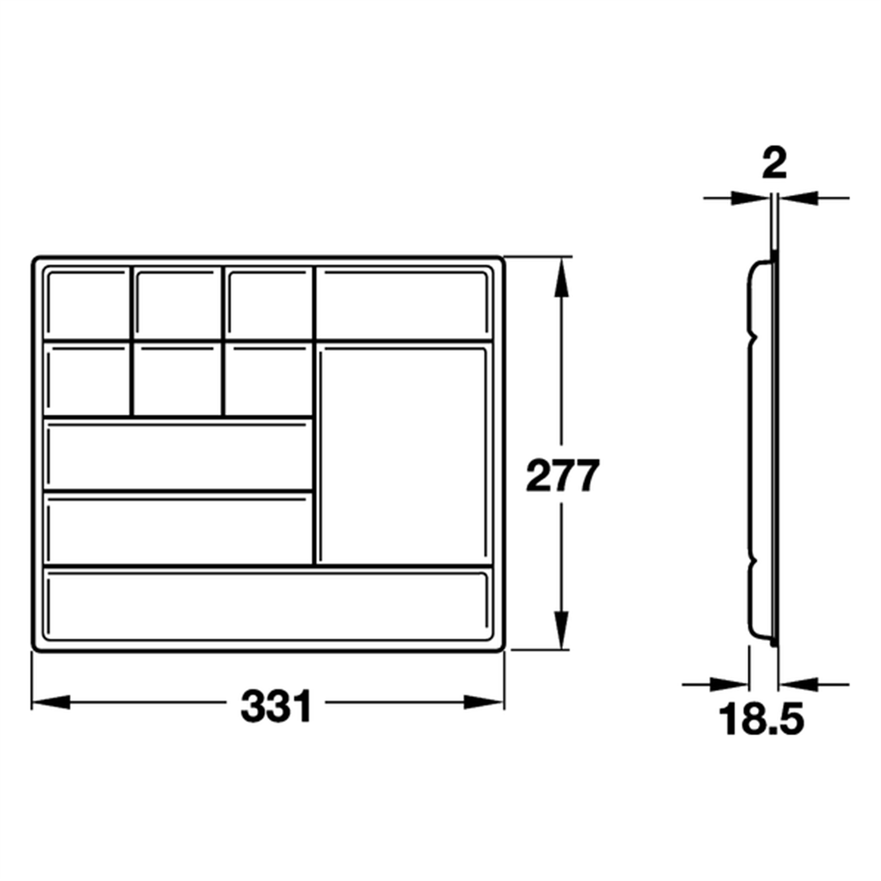 Poza Glisiera/Sertar Tavita ustensile - 818.04.051 [3]