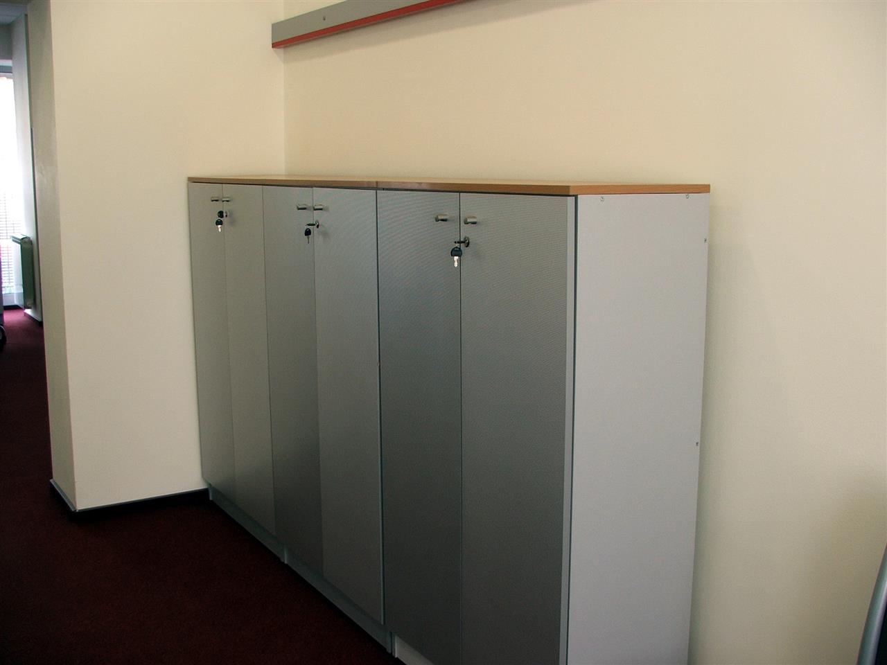 Poza birou + dulap, drept, pal, fag/argintiu - bcb050503 [4]