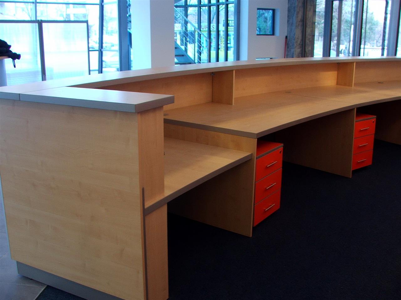 Poza Receptie curba, pal, artar, portocaliu, argintiu - bcr051130 [2]