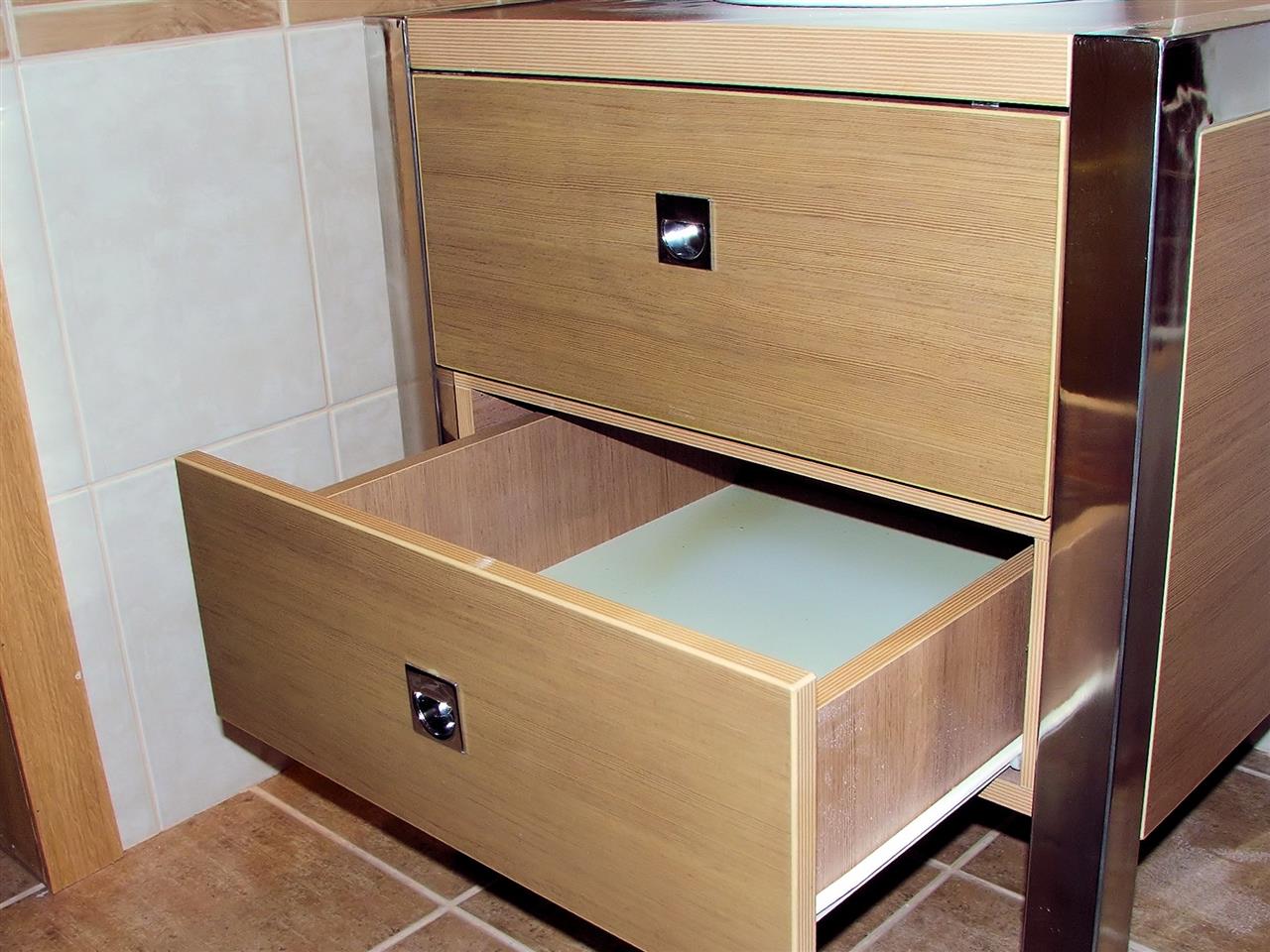 Poza Baie usi batante, sertare, pal, fino bronz, inox - cba060512 [3]