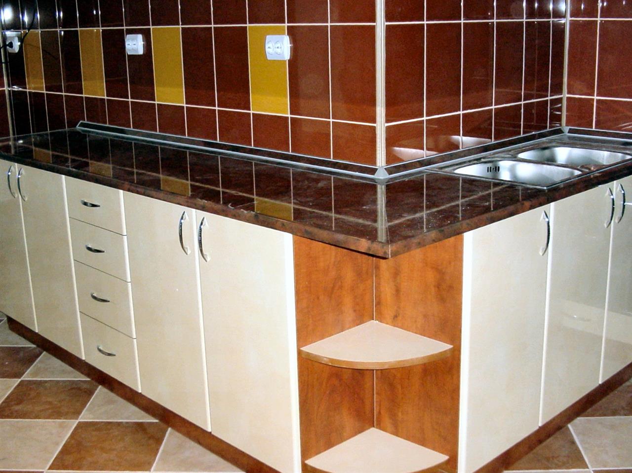 Poza Bucatarie L exterior, bar, pal, blat, postforming, par salbatic, calvados - cbc030115 [3]