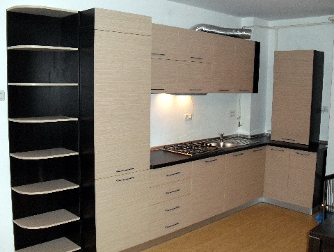 Poza Bucatarie L, pal, blat, zebrano nisip, stejar Ferrara brun - cbc090131 [1]