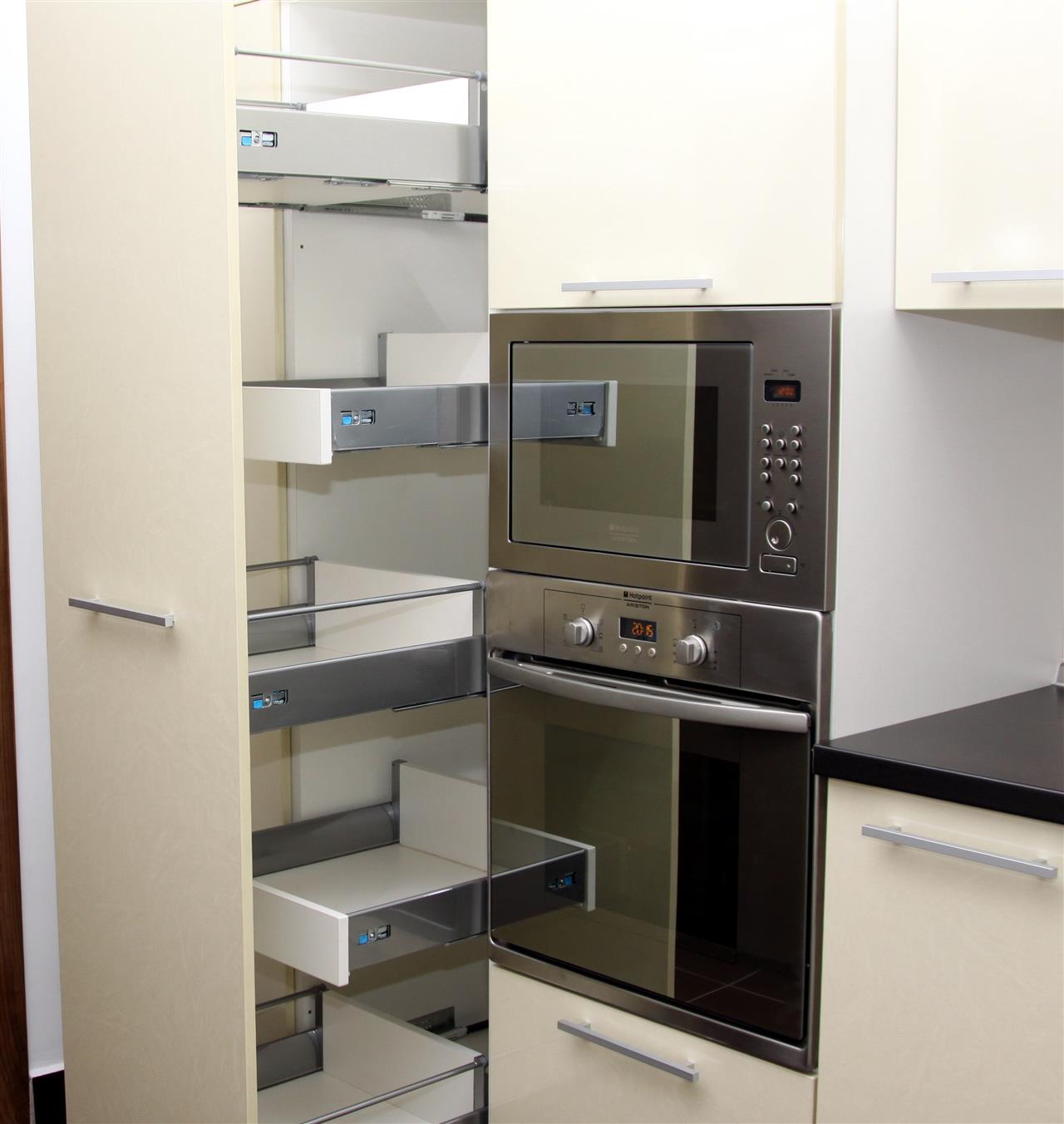 Poza Bucatarie L, pal/pal lucios, blat, kristal 2, stejar ferrara brun - cbc090407 [2]