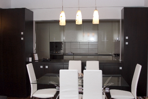 Poza Bucatarie L, pal/pal lucios, blat, kristal 2, stejar ferrara brun - cbc090407 [1]