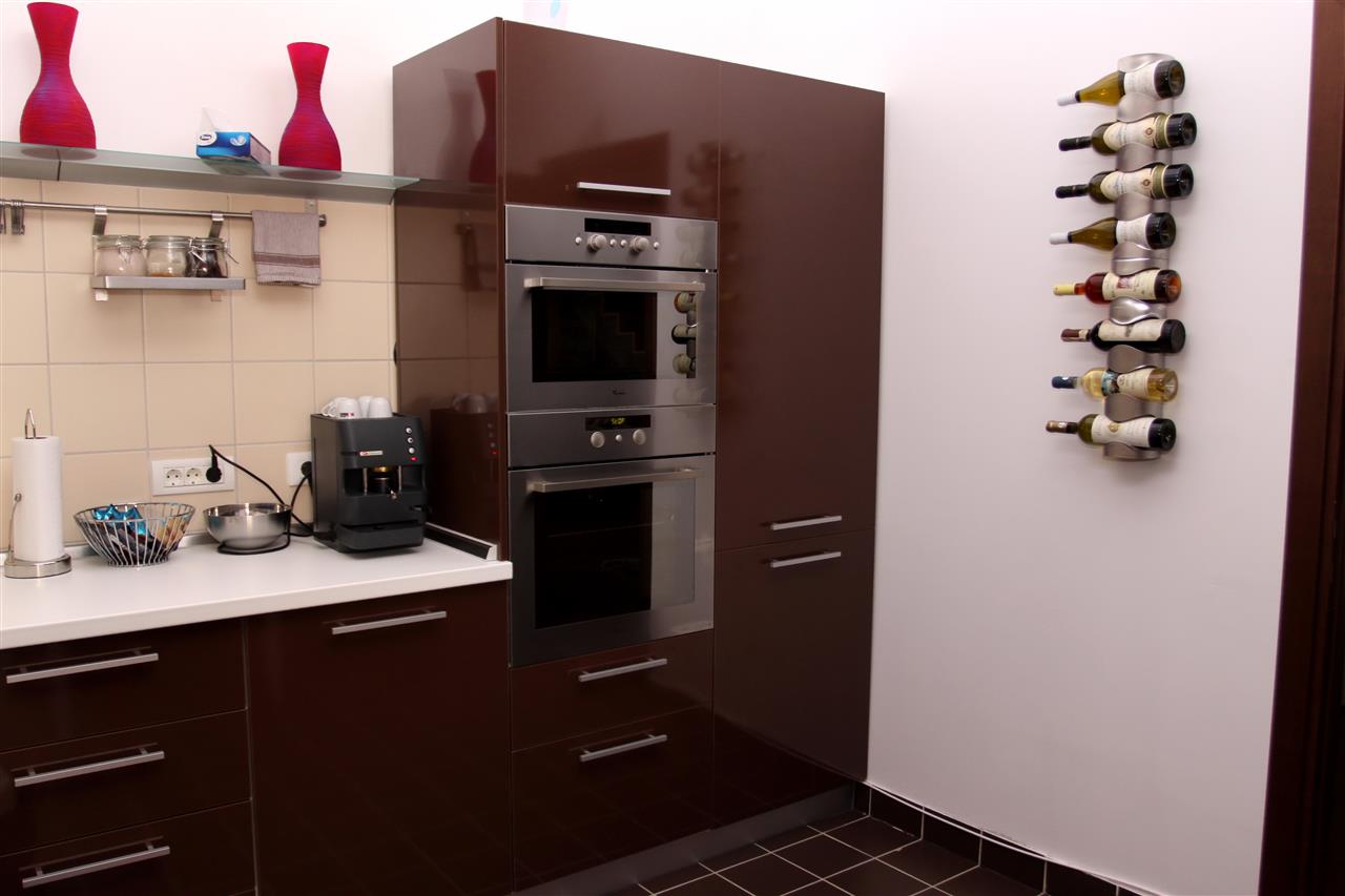 Poza Bucatarie L, pal/pal lucios, blat, ciocolata, alb - cbc090415 [3]