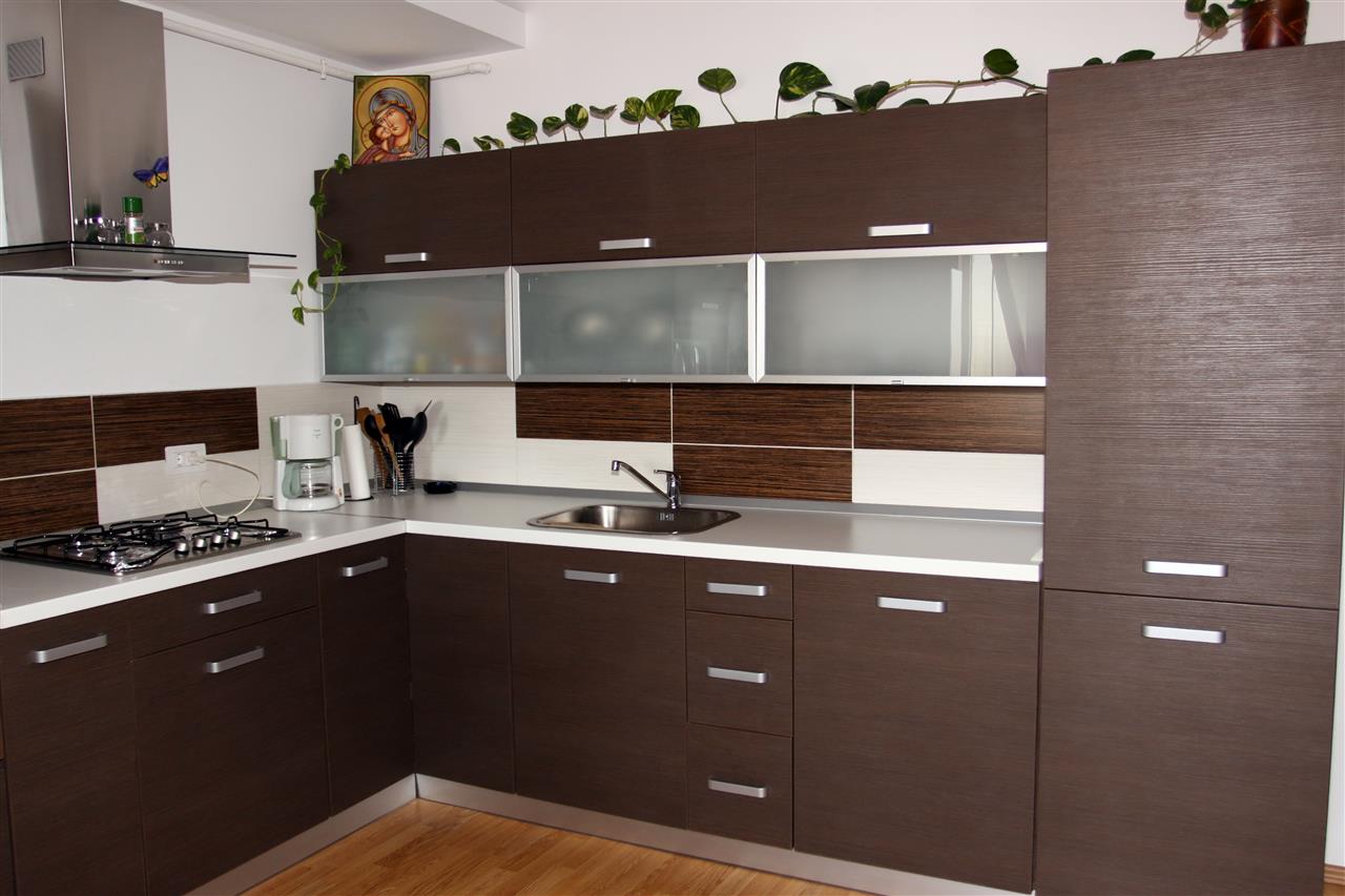 Poza Bucatarie L, pal/pal lucios, blat, ciocolata, alb - cbc090415 [4]