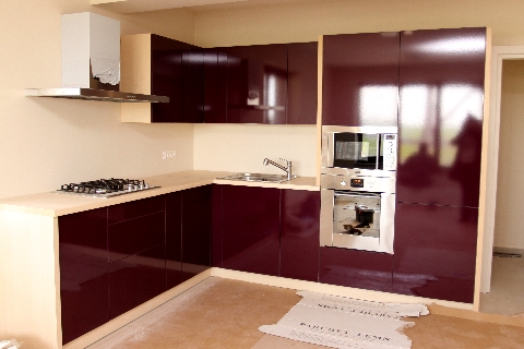 Poza Bucatarie L, pal/pal lucios, blat, mov, mesteacan alb - cbc090510 [1]