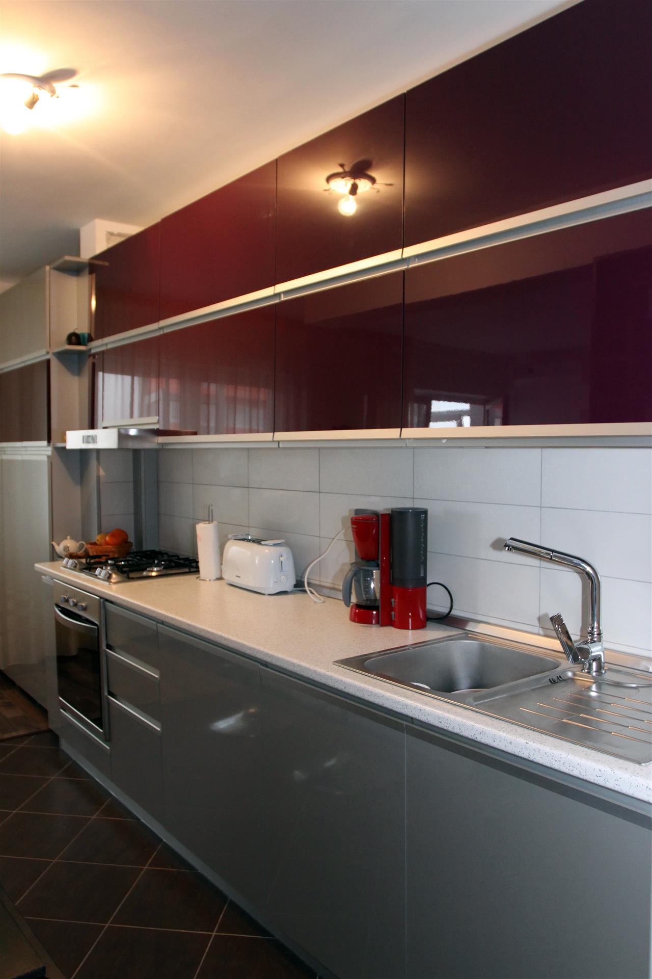 Poza Bucatarie liniara, bar, pal/pal lucios, blat - cbc100925 [1]