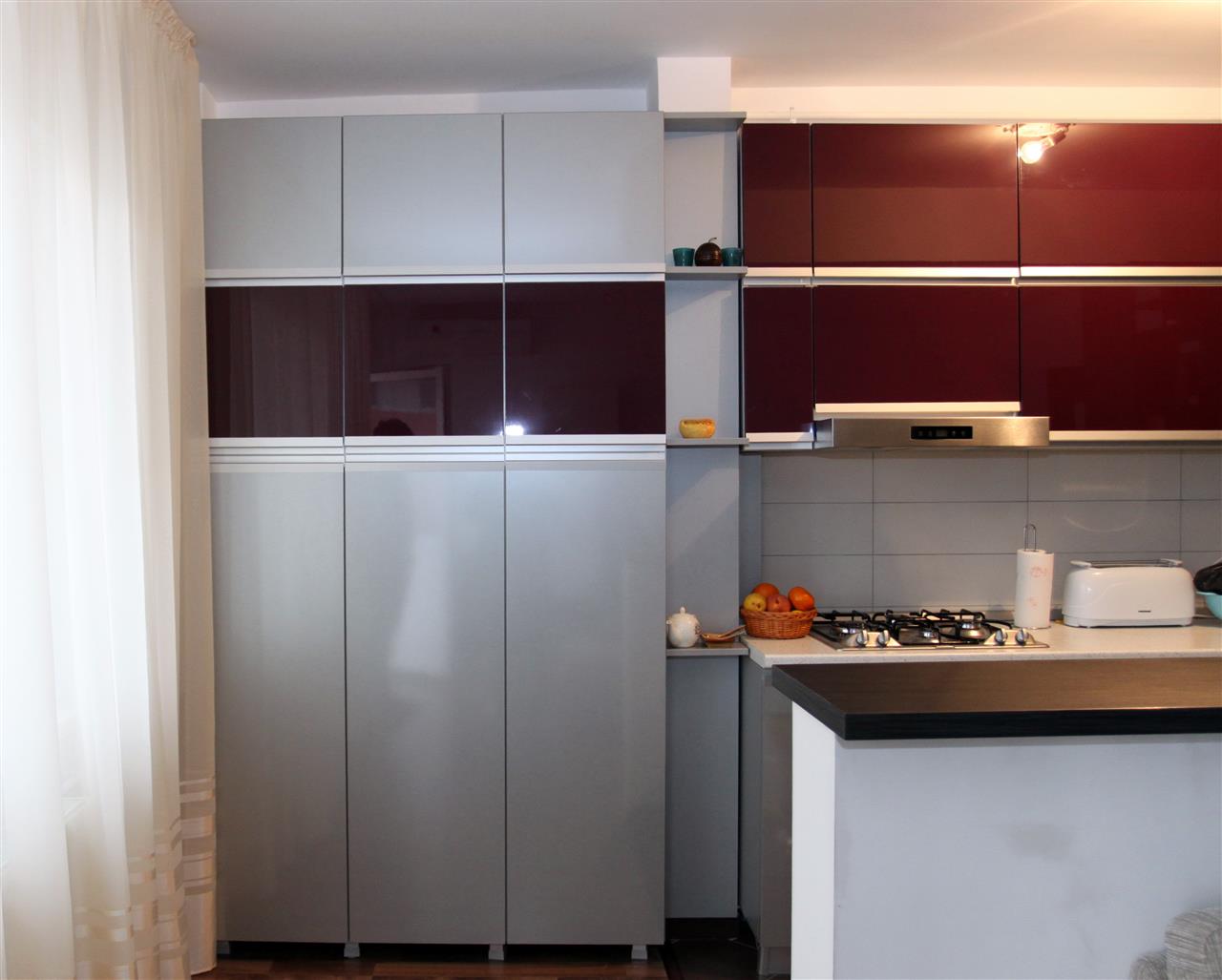 Poza Bucatarie liniara, bar, pal/pal lucios, blat - cbc100925 [3]