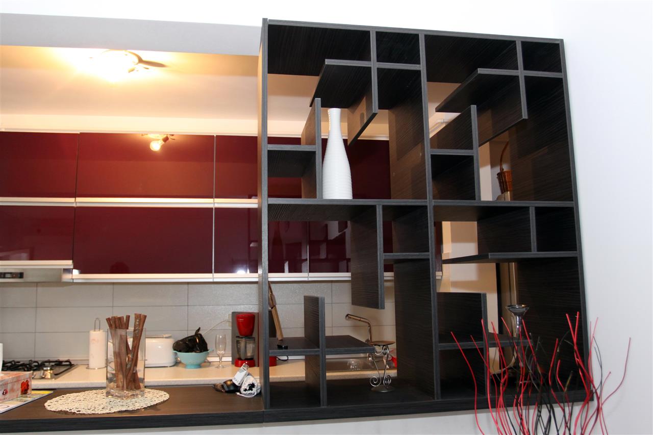 Poza Bucatarie liniara, bar, pal/pal lucios, blat - cbc100925 [4]