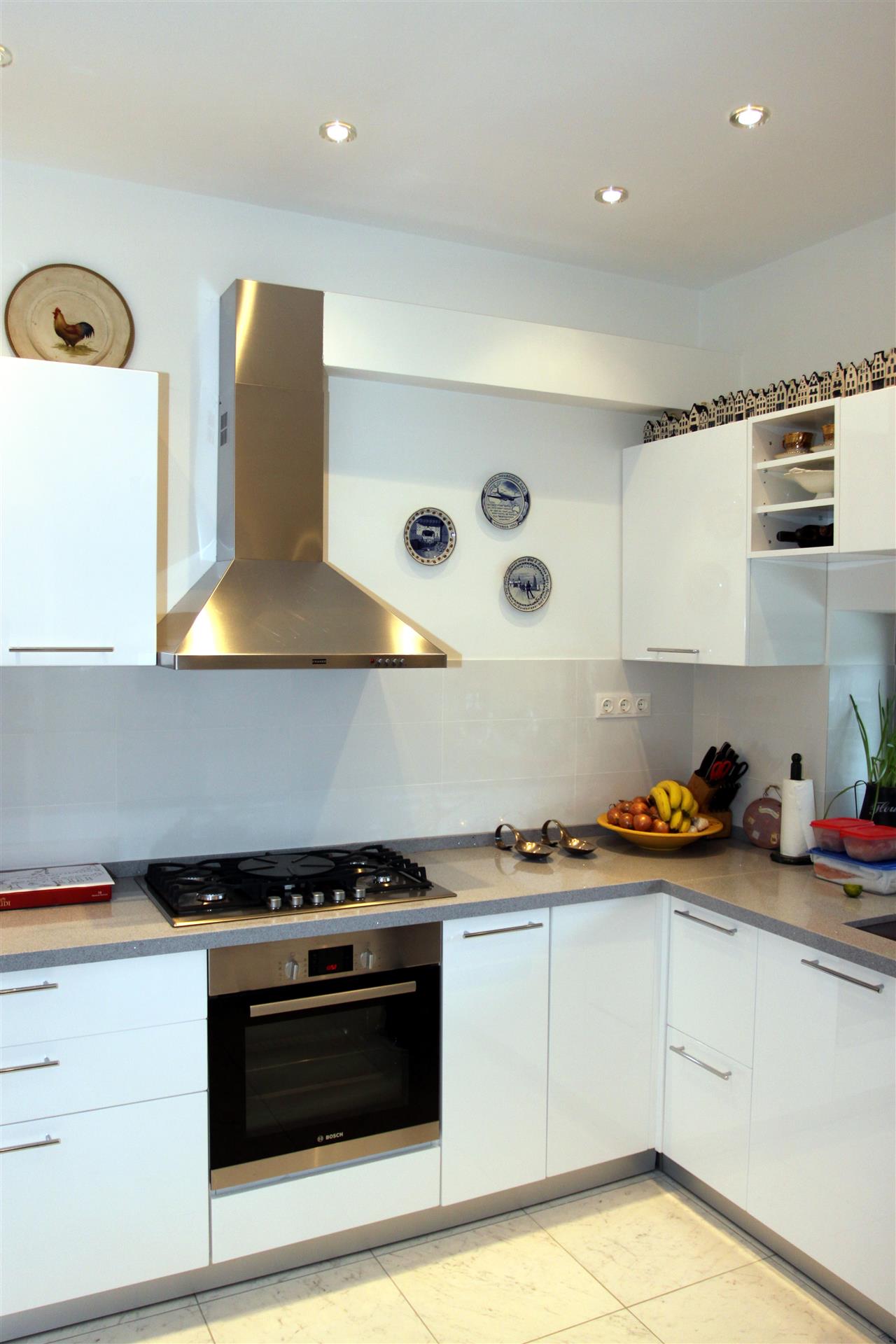 Poza Bucatarie U, pal/pal lucios, blat, alb - cbc130208 2 [4]