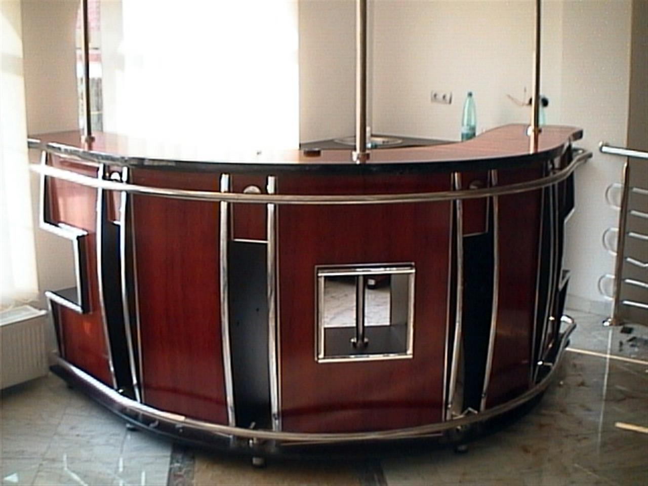 Poza Bar curb, pal, lemn rosu, inox - cbr020719 [1]