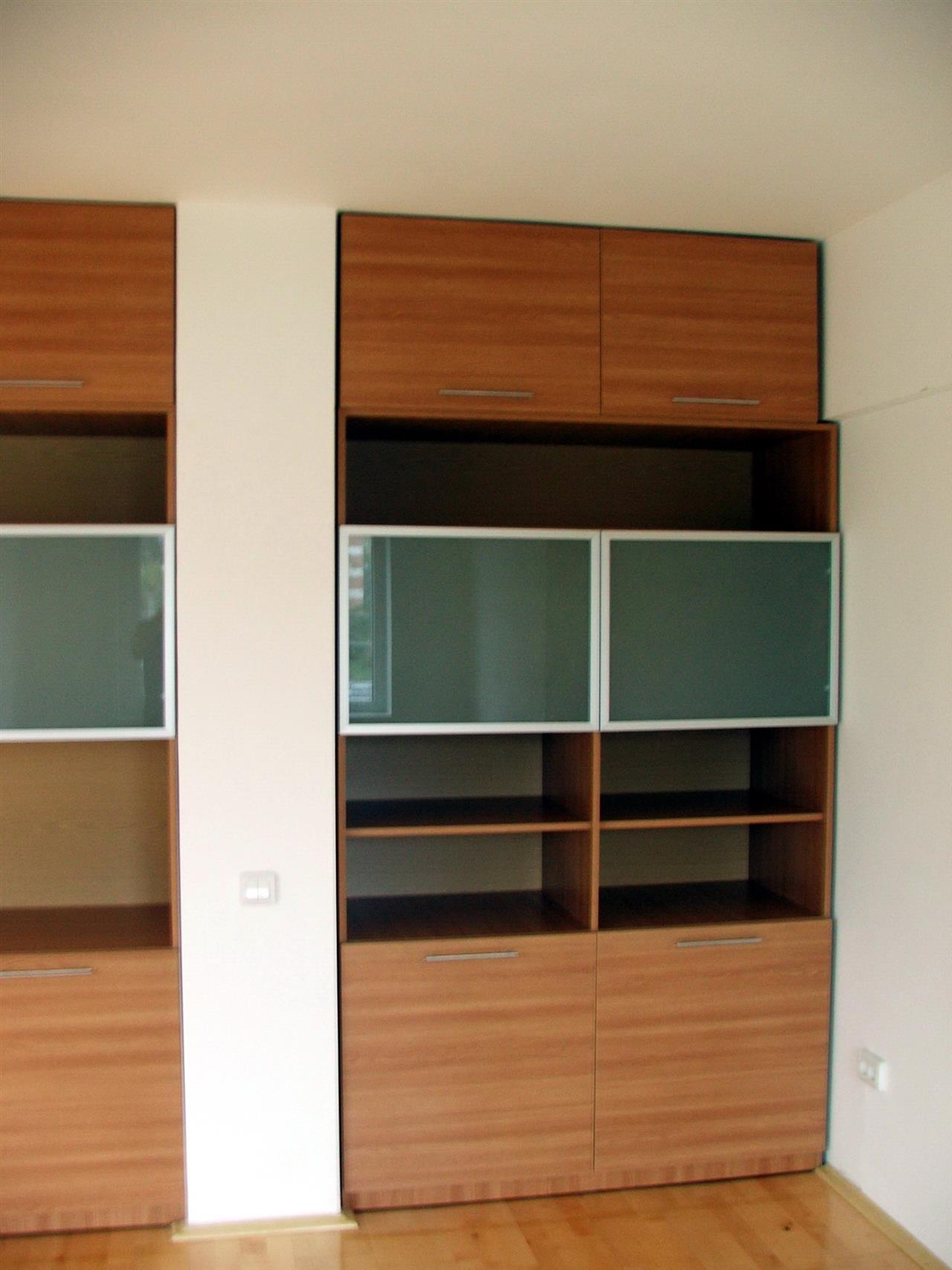 Poza dressing usi glisante/batante, pal, geam sablat, stejar natur, rama aluminiu - cdr051029 [3]