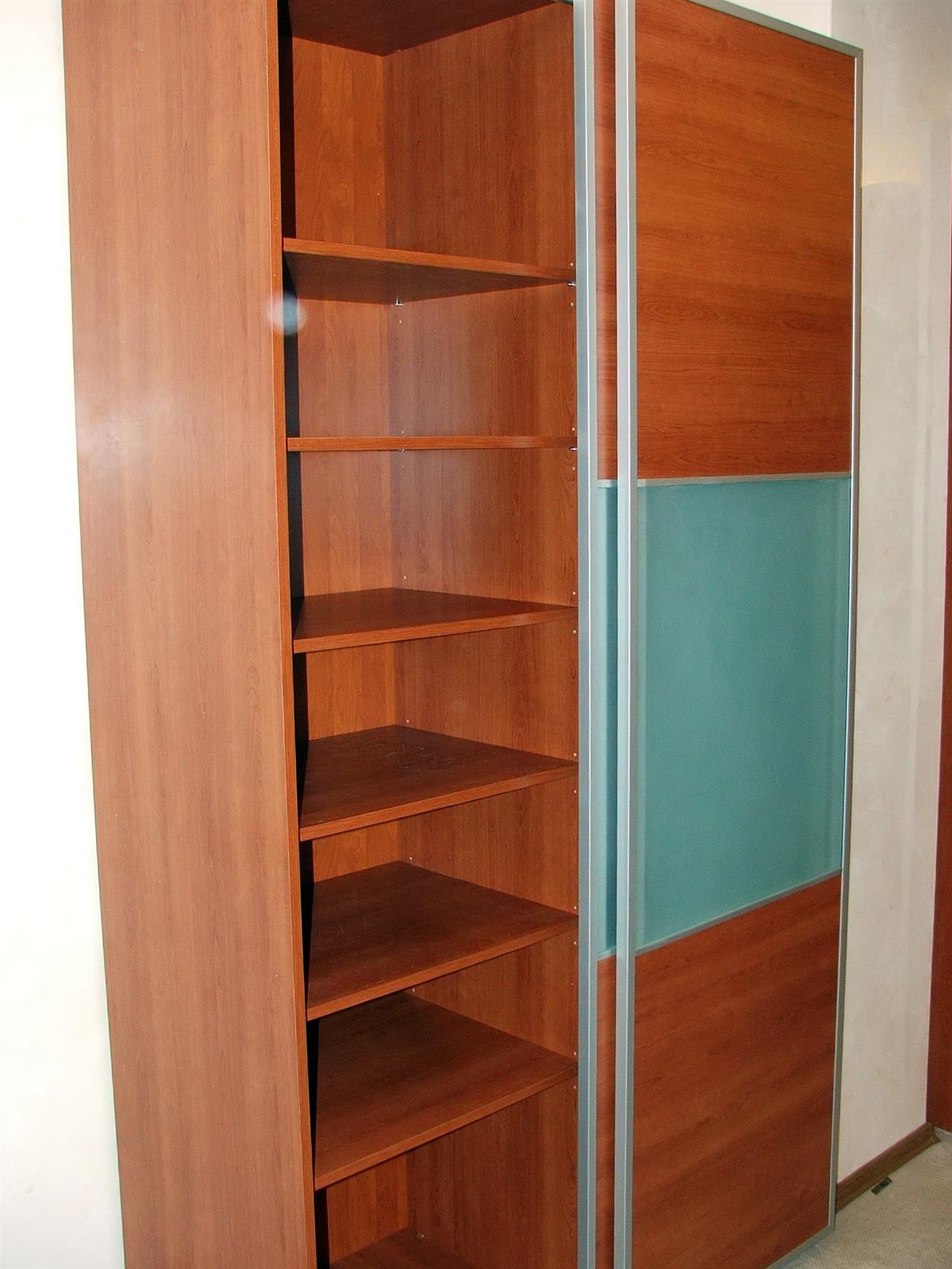 Poza dressing usi glisante, pal, oglinda, geam sablat, cires, rama aluminiu - cdr060503 [3]