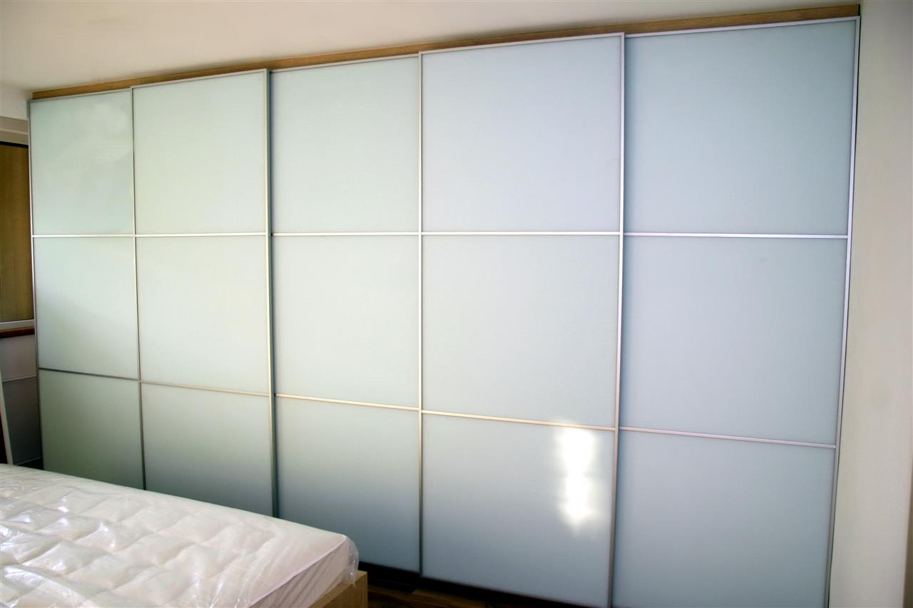 Poza dressing usi glisante, pal, geam sablat, rama aluminiu - cdr070618 [1]