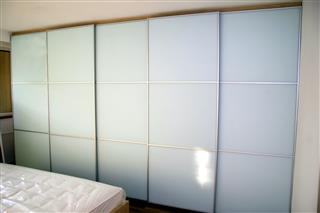 Poza dressing usi glisante, pal, geam sablat, rama aluminiu - cdr070618 [1]
