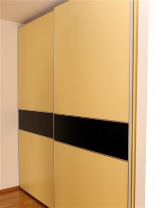 Poza dressing usi glisante, stejar ferrara brun, galben pastel, rama aluminiu - cdr090410 [1]