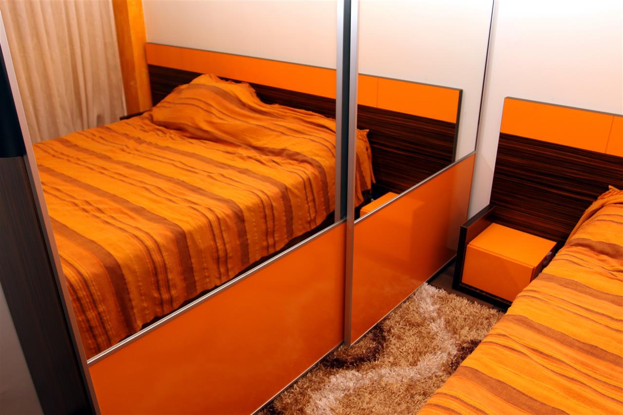 Poza ansamblu tv + pat + dressing, pal/pal lucios, makassar, portocaliu - cdr090513 [4]