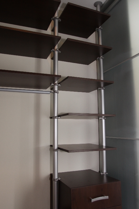 Poza dressing deschis, pal, stejar ferrara brun, suporti aluminiu - cdr091015 [1]