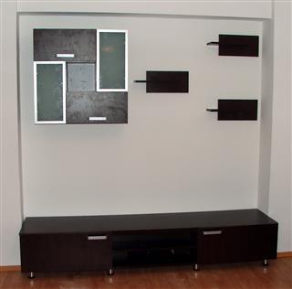 Poza Living pal, geam sablat, wenge, rama aluminiu - clv060223 [1]