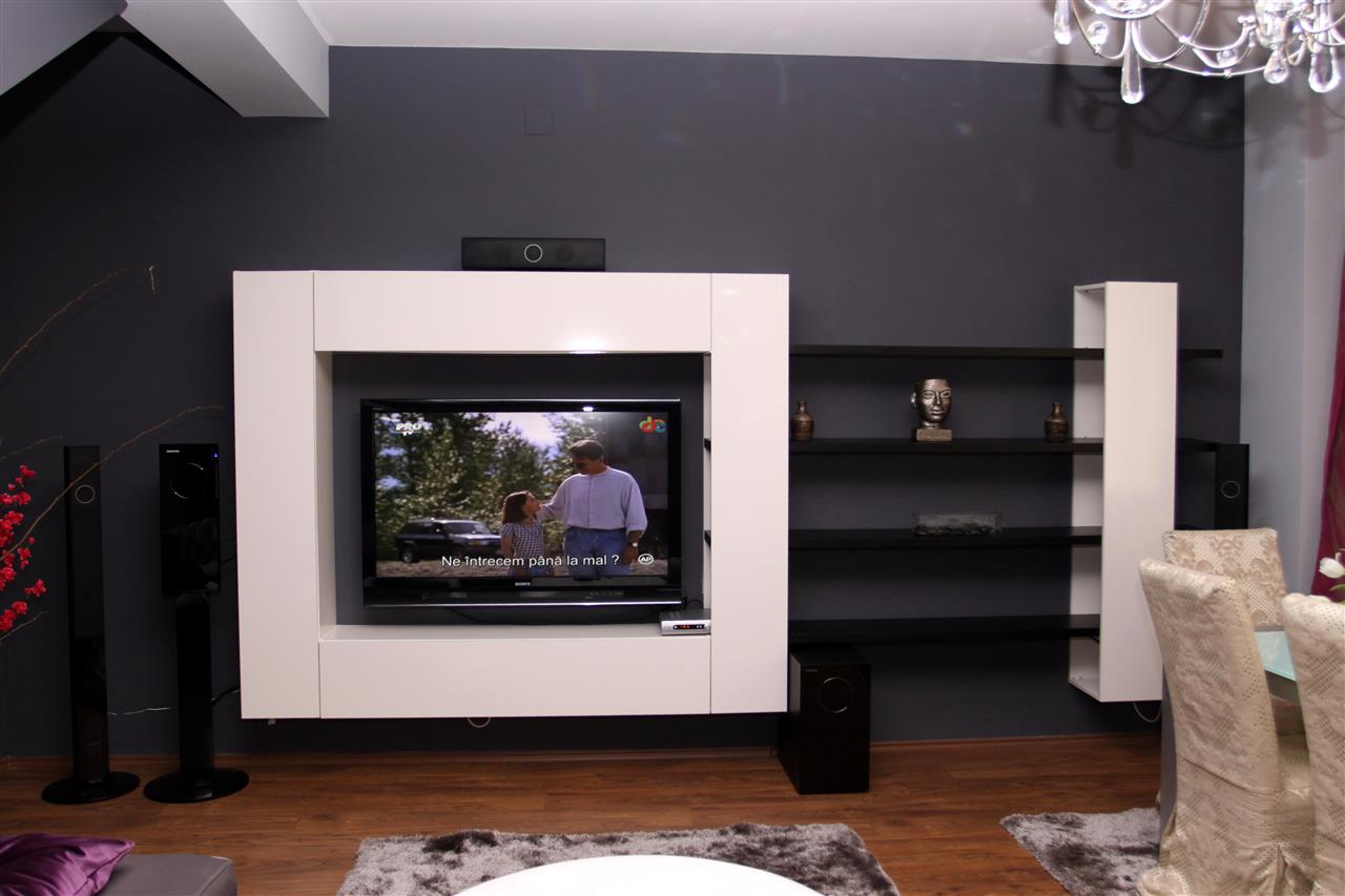 Poza Living etajera x2, pal/pal lucios, negru, kristal 2 - clv090415 [1]