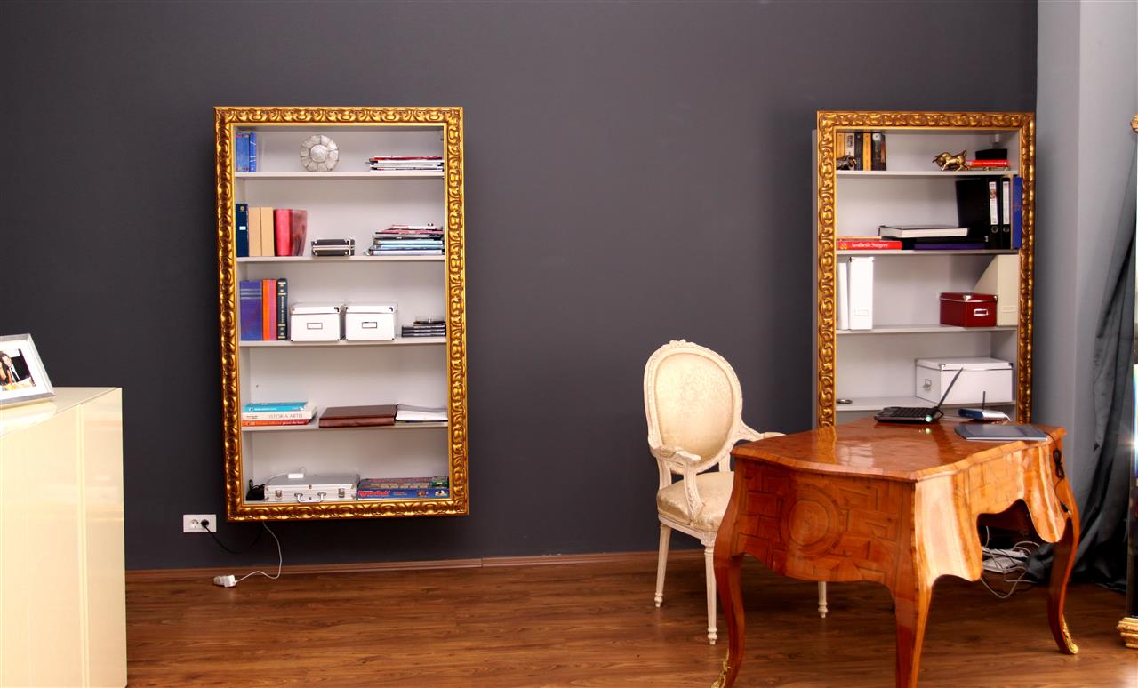 Poza Living etajera x2, pal/pal lucios, negru, kristal 2 - clv090415 [2]