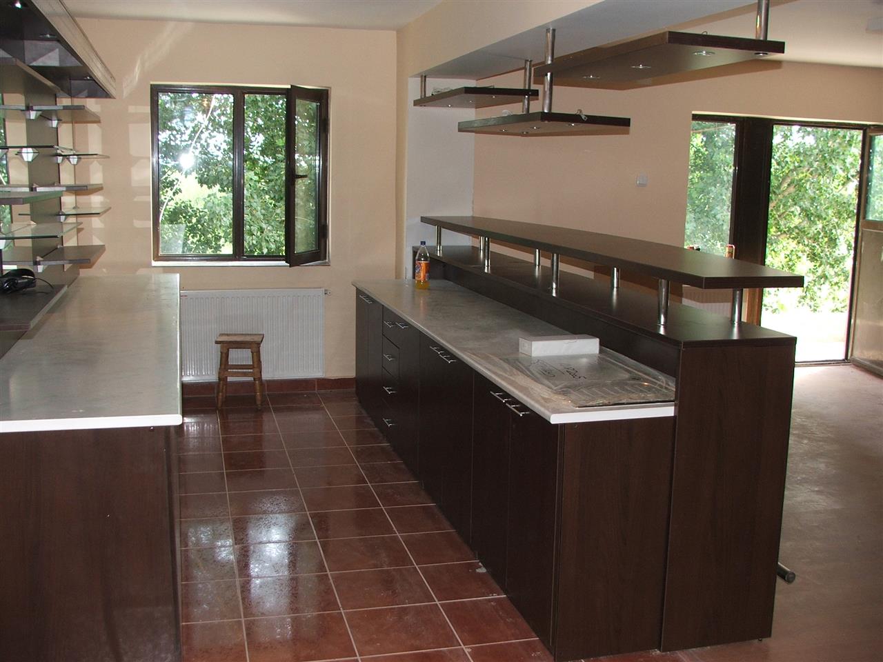 Poza bar, pal, blat, mdf decor, wenge, inox - hlb050710 [3]