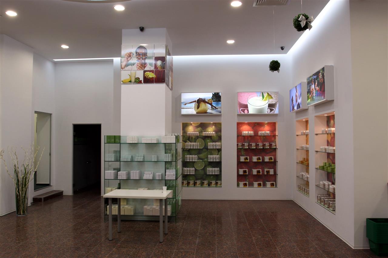 Poza Farmacie receptie + standuri prezentare, pal, hpl, geam, alb - mrf110925 [3]