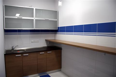 Poza Oficiu liniar, pal, blat, geam sablat, fino bronz, ciocolata, rama aluminiu - oof070212 [1]