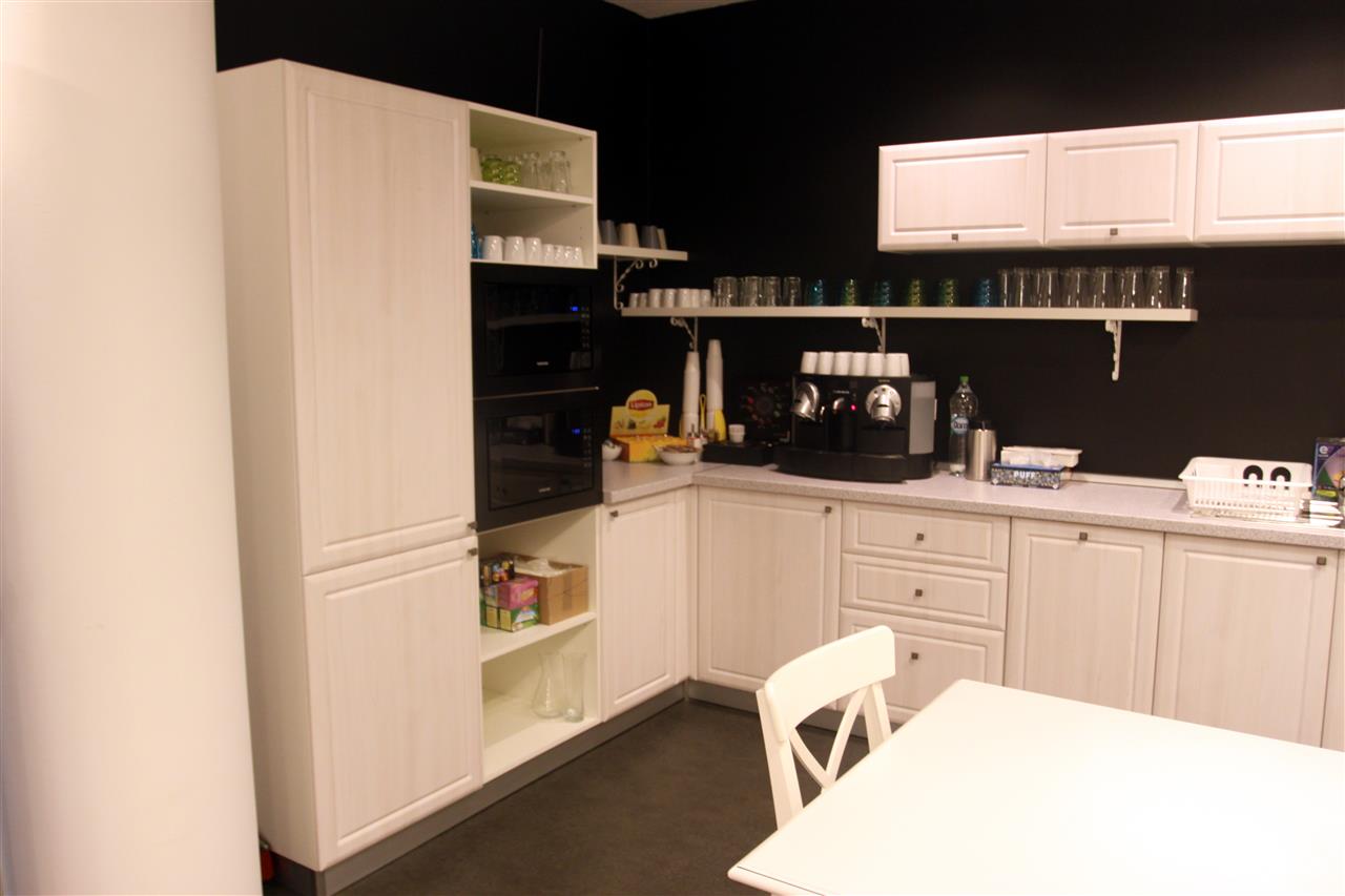 Poza Oficiu L, corp usi, masa, pal, blat, mdf infoliat, stejar arlington natur, alb hacienda - oof160910 [2]