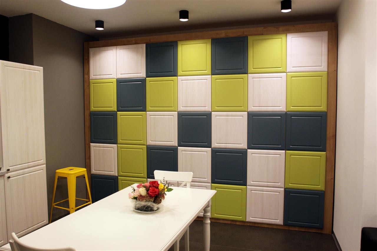 Poza Oficiu L, corp usi, masa, pal, blat, mdf infoliat, stejar arlington natur, alb hacienda - oof160910 [5]