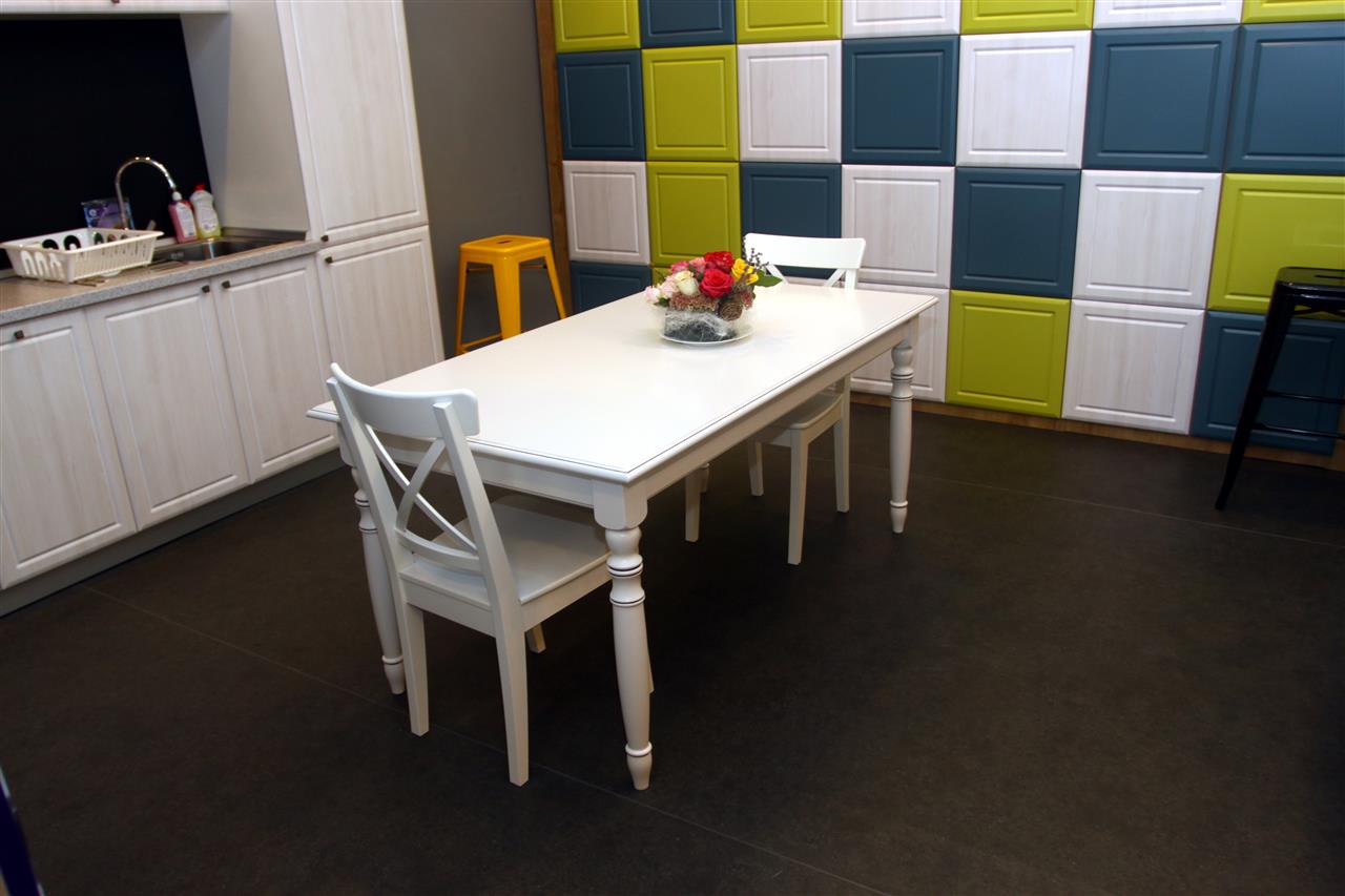 Poza Oficiu L, corp usi, masa, pal, blat, mdf infoliat, stejar arlington natur, alb hacienda - oof160910 [6]