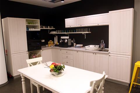 Poza Oficiu L, corp usi, masa, pal, blat, mdf infoliat, stejar arlington natur, alb hacienda - oof160910 [1]