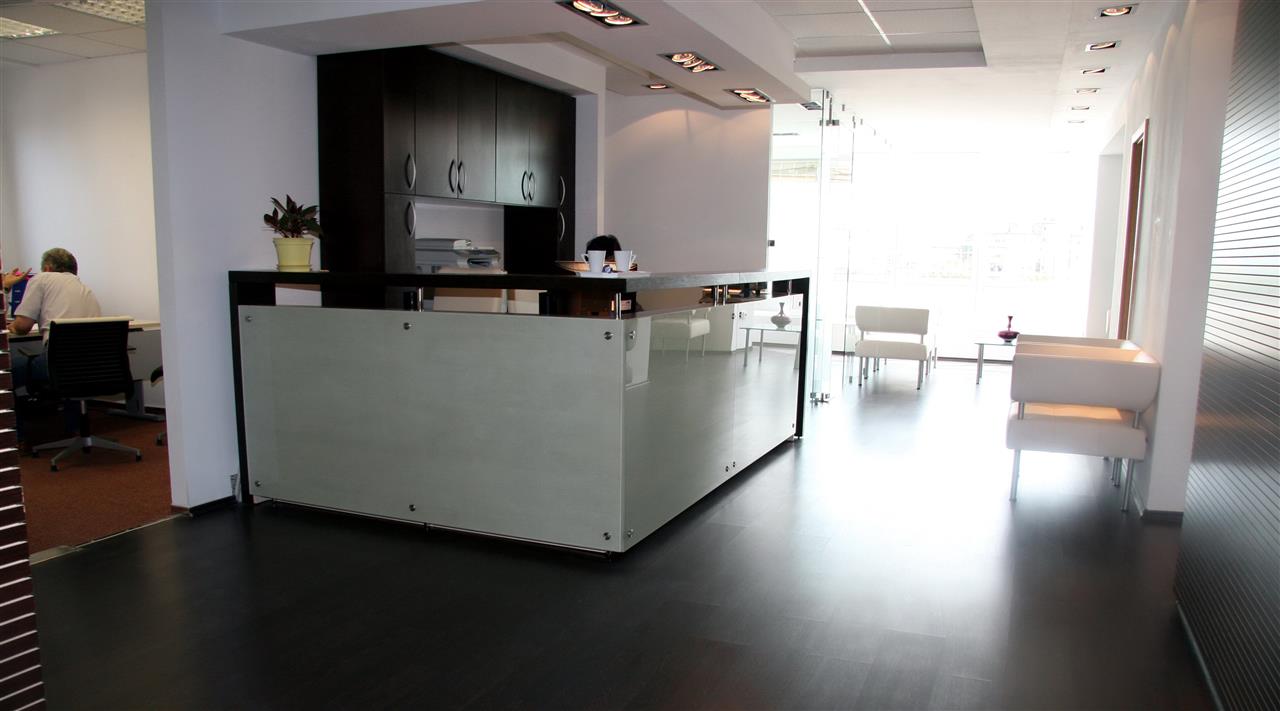 Poza Receptie L, pal, geam sablat, wenge, mesteacan alb - orc070510 [1]