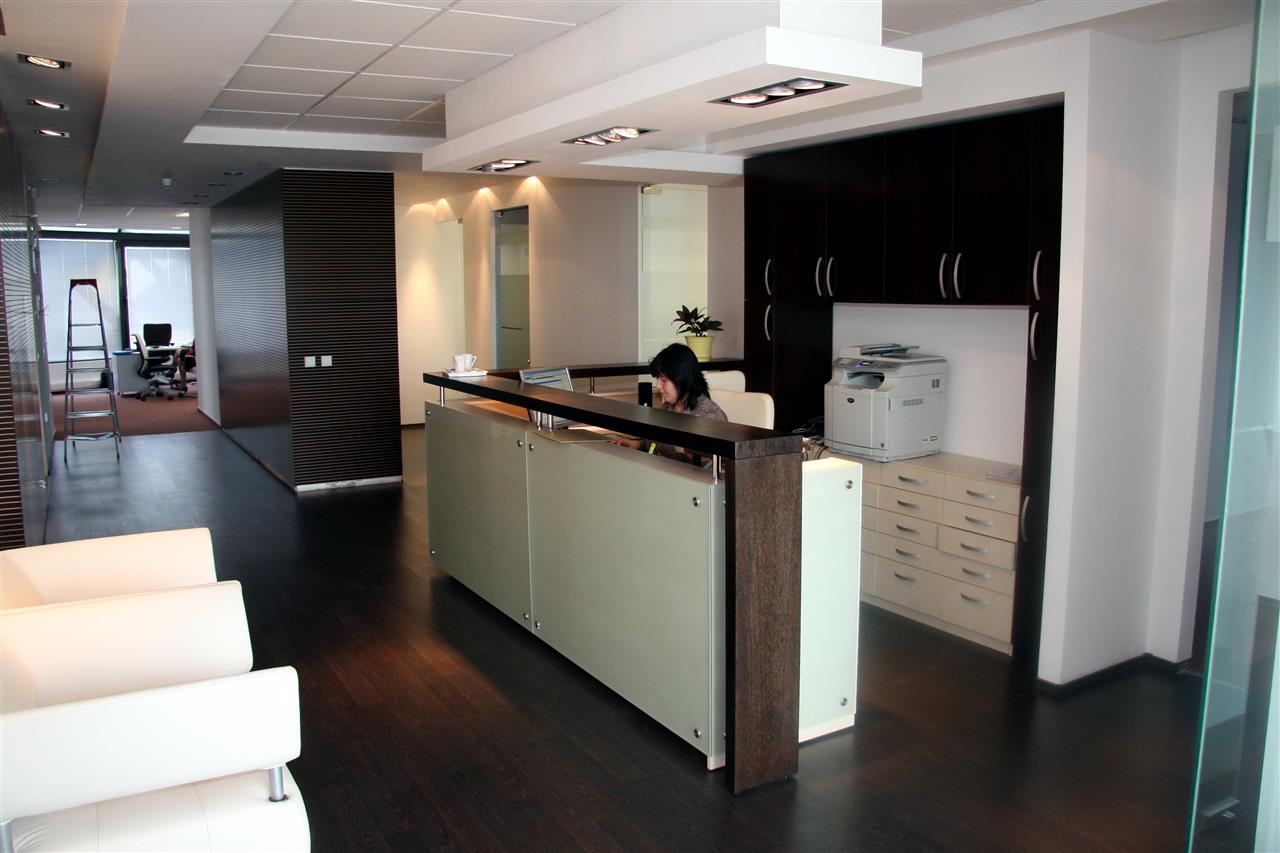 Poza Receptie L, pal, geam sablat, wenge, mesteacan alb - orc070510 [2]