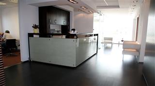 Poza Receptie L, pal, geam sablat, wenge, mesteacan alb - orc070510 [1]