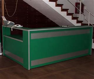 Poza Receptie L, pal, mdf decor, verde - orc080319 [1]