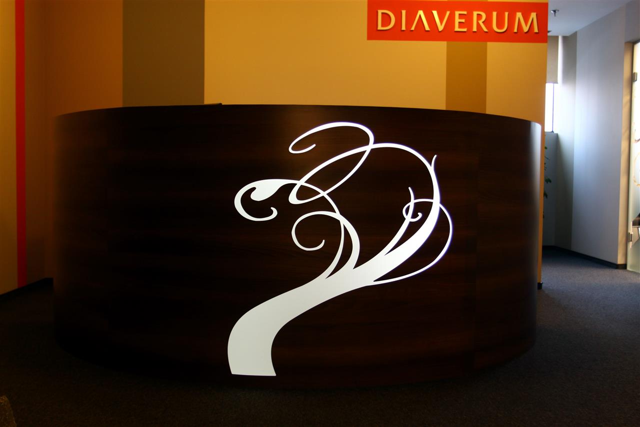 Poza Receptie semicerc, pal, hpl, nuc aida tabac, iluminare leduri - orc120222 [3]