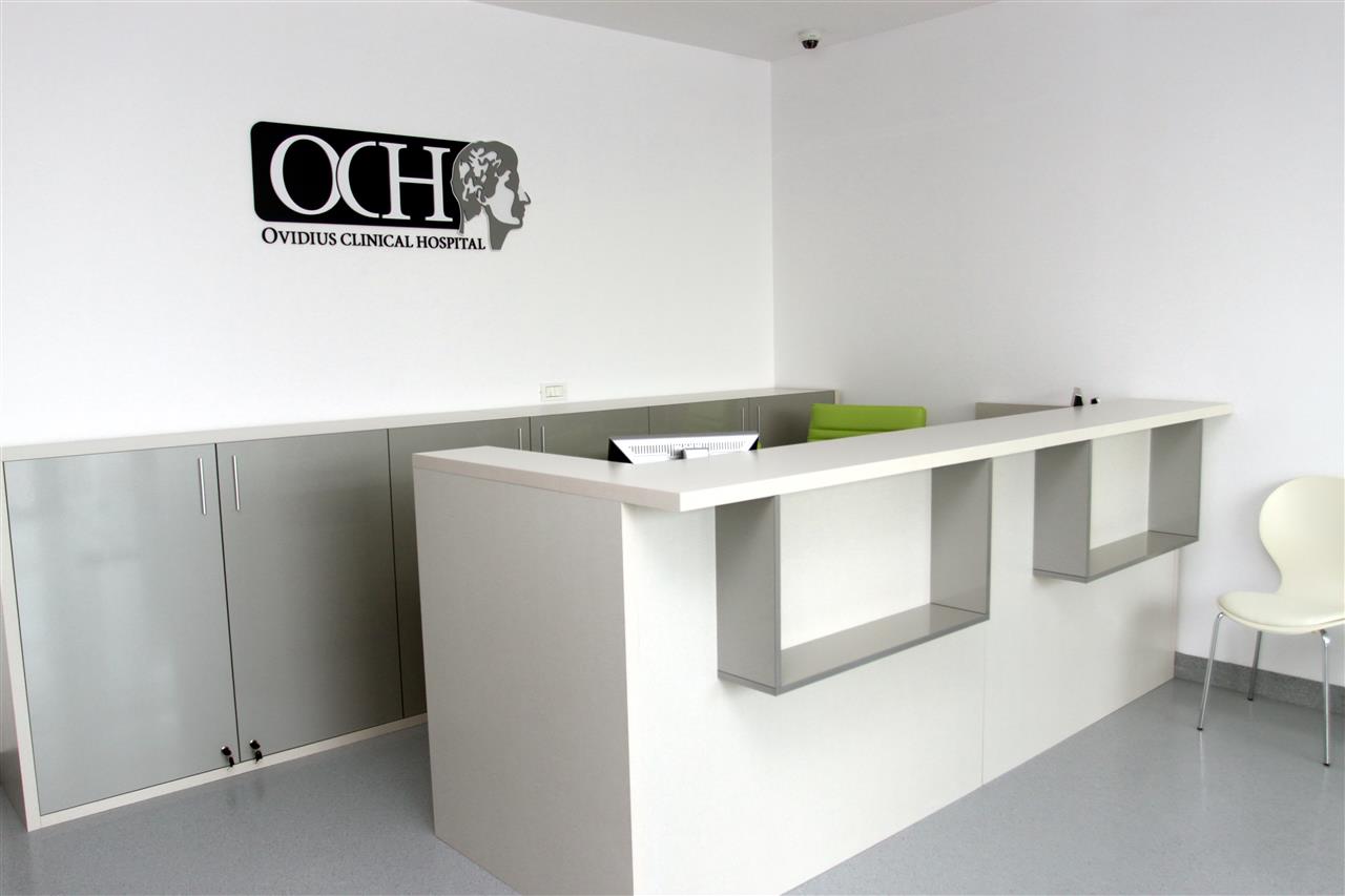 Poza Receptie dreapta, pal, pal lucios, alb, aluminiu - orc140211 1 [1]