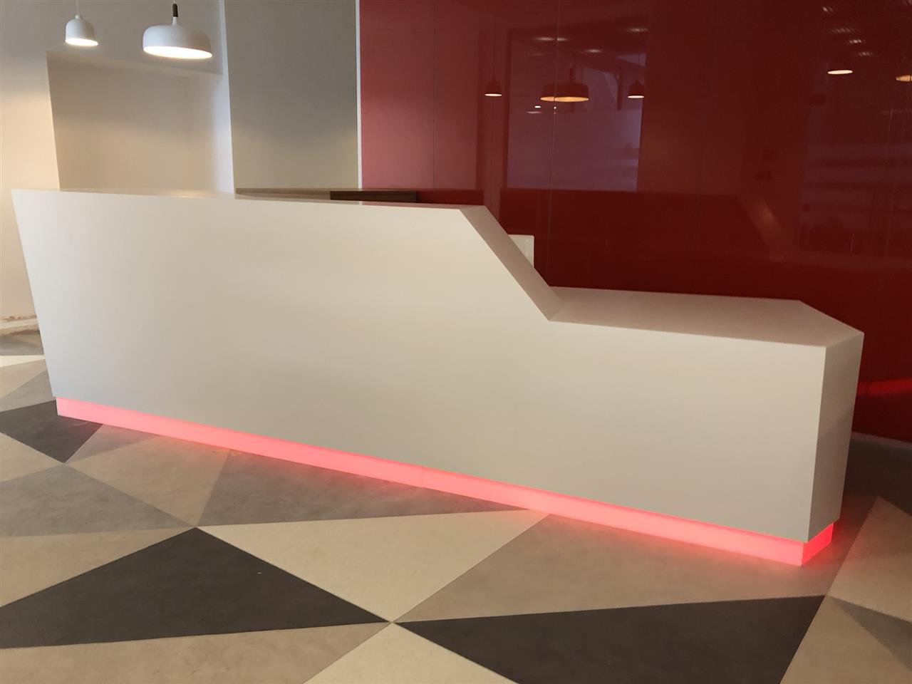 Poza Receptie unghi, pal, corian, iluminare leduri - orc180612 [2]