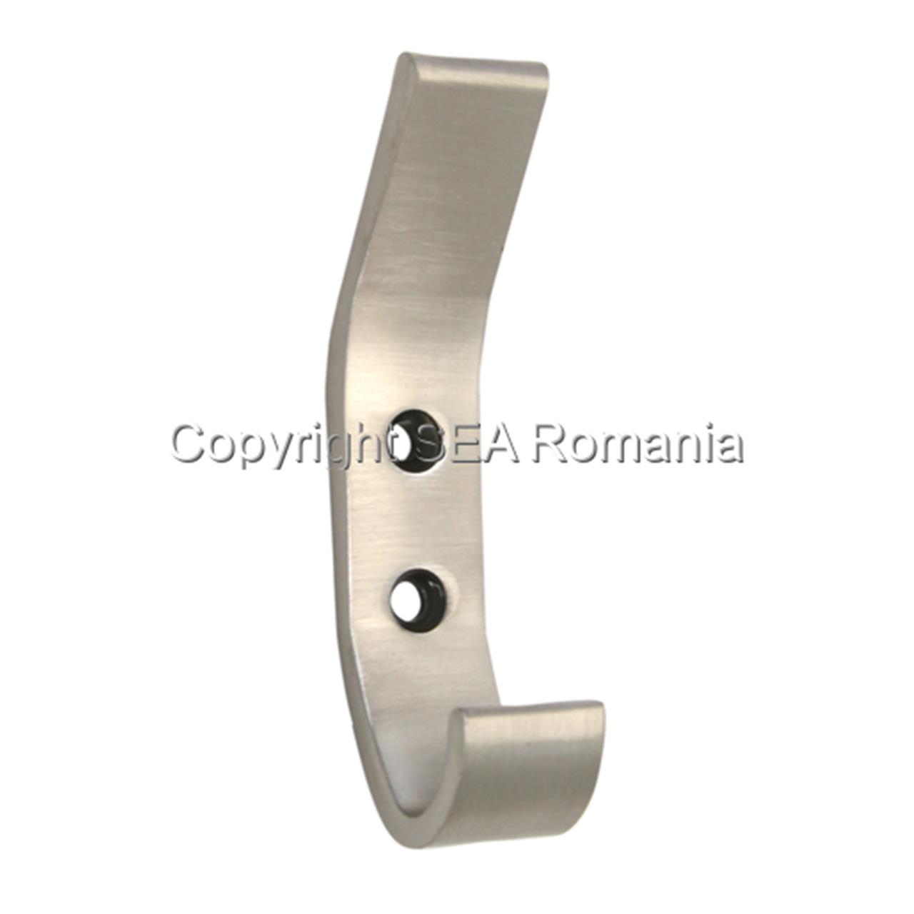 Poza Agatator Cuier cu carlig, aluminiu, nichel mat - 495.39.24 [1]